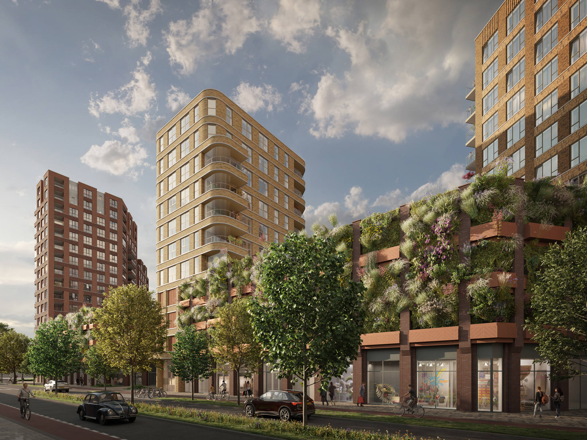 Nieuwbouw Alkmaar Ringers Noorderstraat Groene Parkeerwand 1536